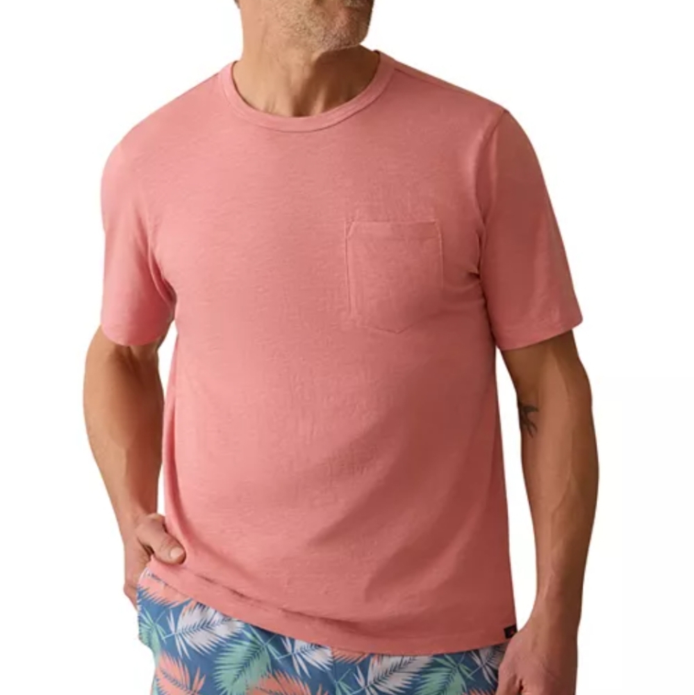 477. Faherty Sunwashed Pocket Tee | Color: Faded Flag - Picture 3 of 9